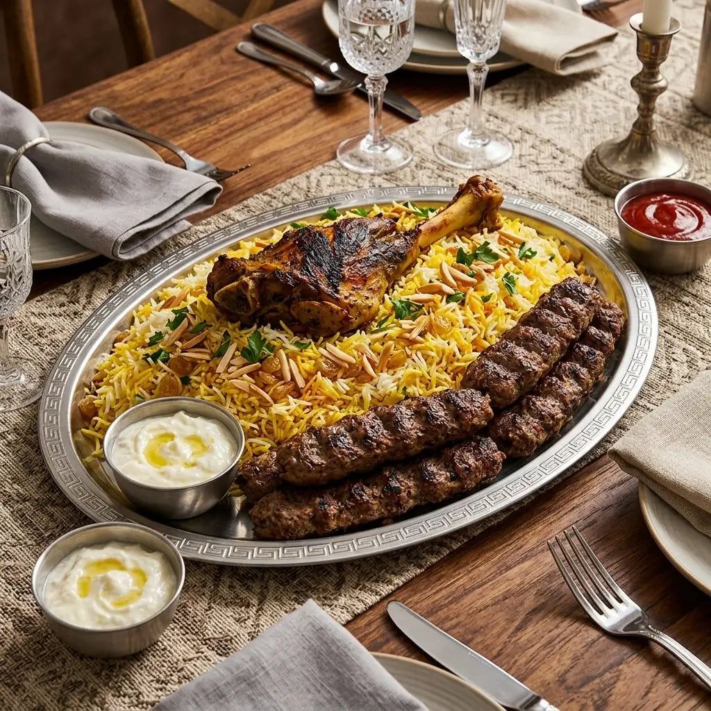 سيرفيس عشاء بيضاوي ستانلس ستيل 18/10 | حفر ليزر فاخر