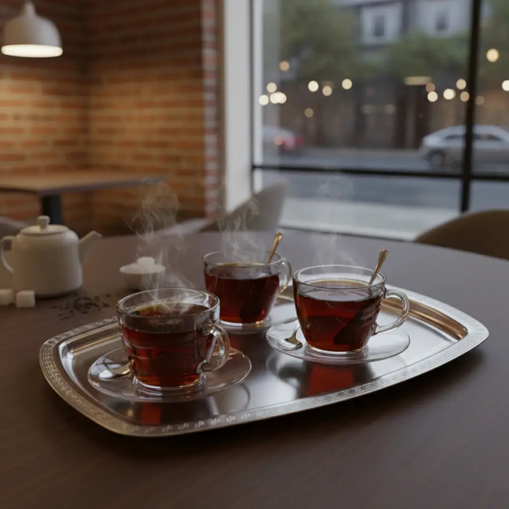 صينية ستانلس ستيل 18/10 حواف حفر ليزر