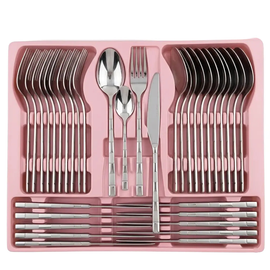 طقم سفره 75 قطعه كوين مخطط فضى